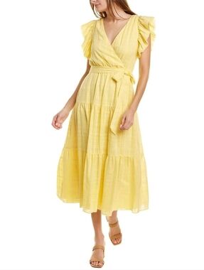 Maggy London Yellow Midi Dress